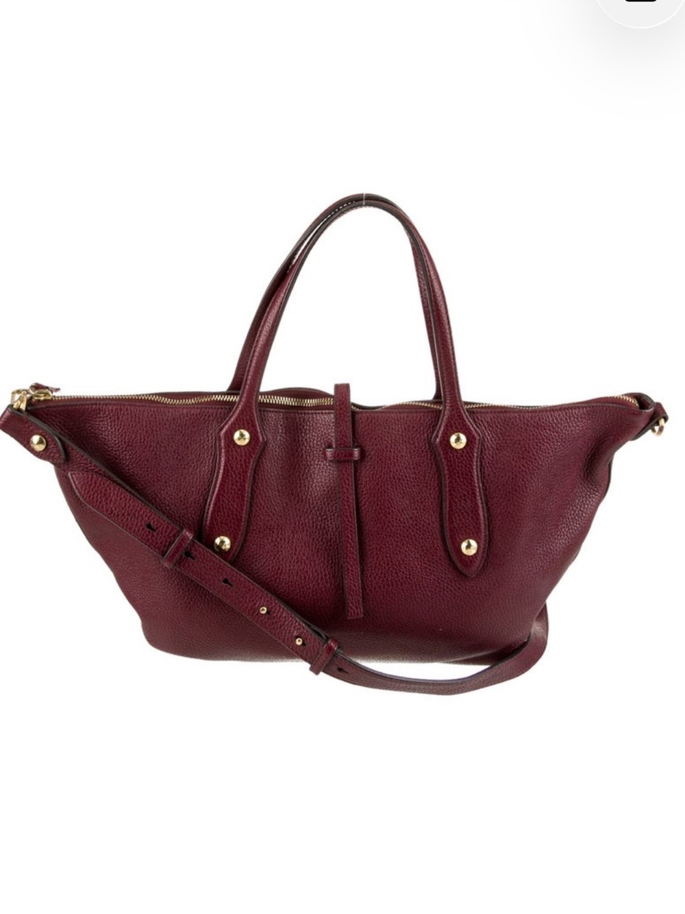 Annabel Ingall Burgundy Top Handle Crossbody Tote